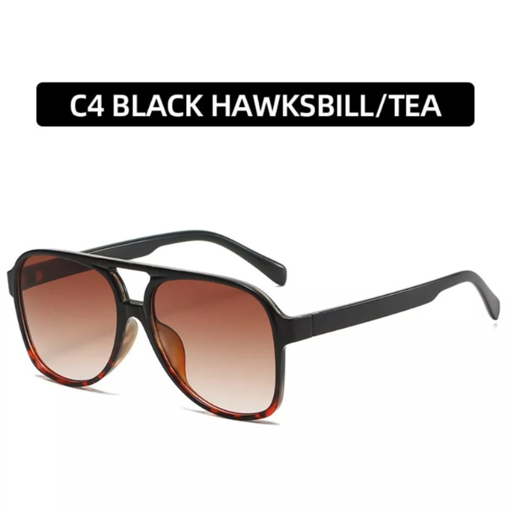 Unisex 2  Pilot Sunglasses Fashion Vintage Retro Large Square Frame Eye Glasses